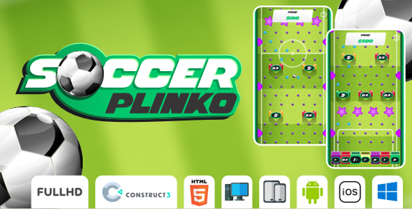 Soccer Plinko - Casino Game - HTML5 Game (Construct3)