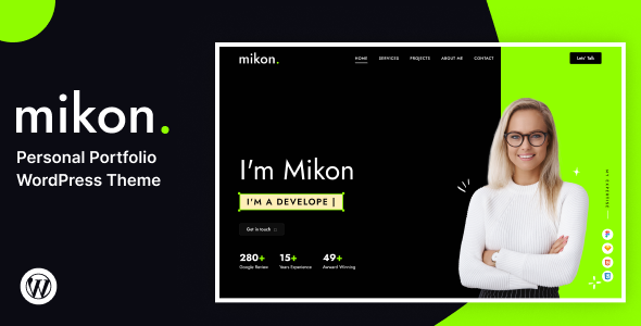 Mikon- Personal Portfolio WordPress Theme
