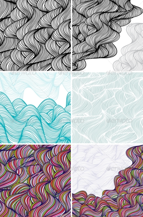 Abstract Wave Patterns and Backgrounds. - Patterns Decorative