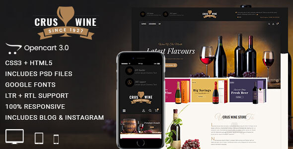 CrusWine - Responsive Opencart 3 Theme