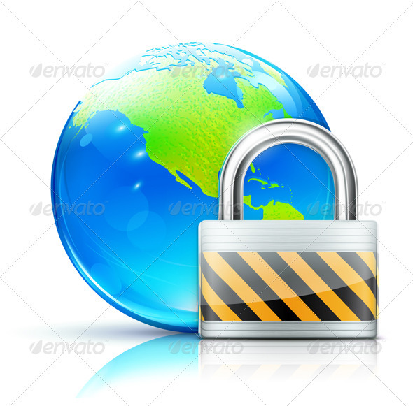 Global Security Concept - Conceptual Vectors