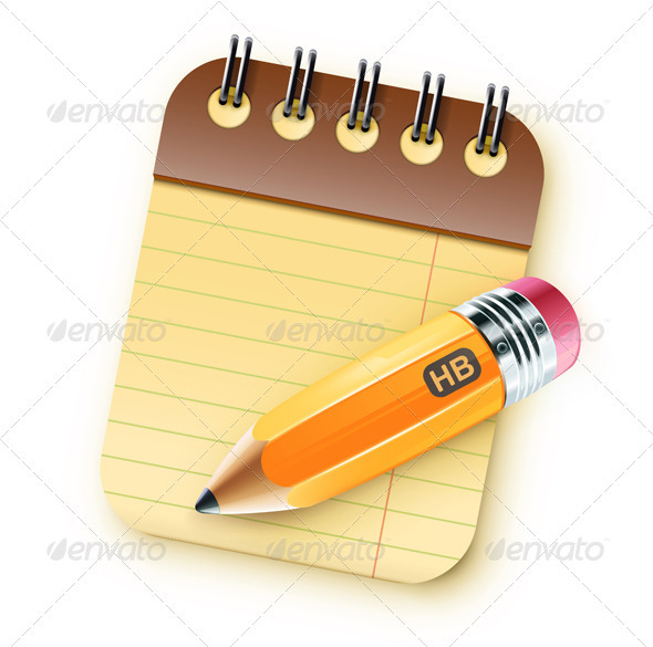Coil Bound Notebook - Objects Vectors