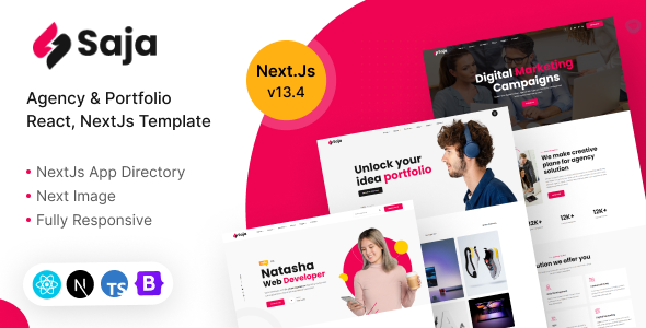 Saja - Agency & Portfolio React, NextJs Template