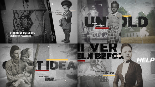 Textured History Credit Premiere Pro template preview