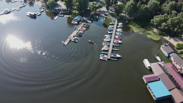 Motorboat Moored at the Pier