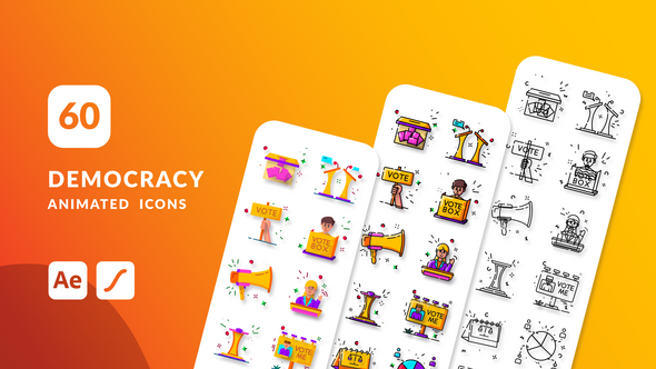 Democracy Animated Icons | After Effects