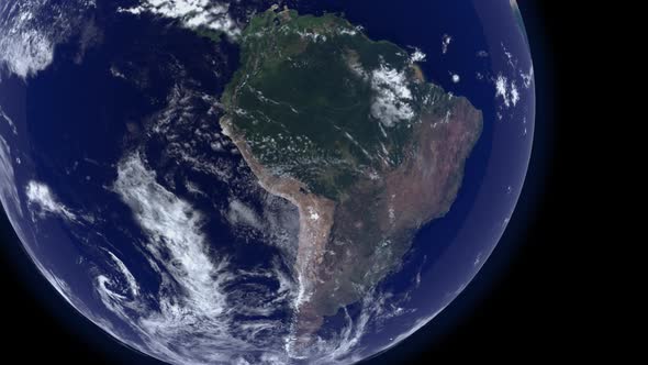 Earth View - South America - FullHD Alpha Channel
