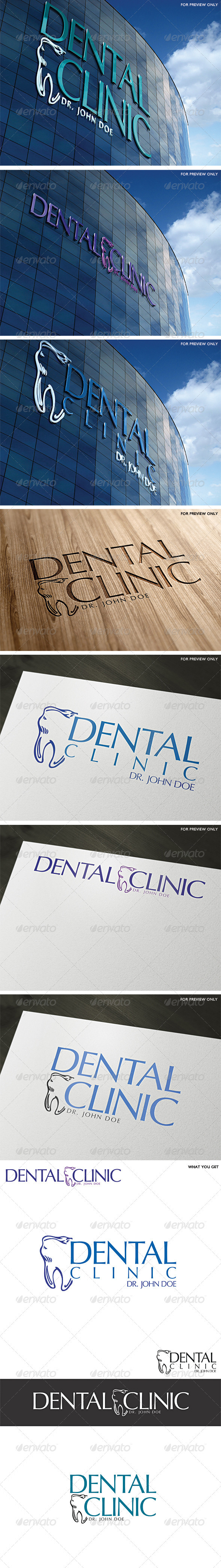 Dental Clinic Logo Template - Vector Abstract