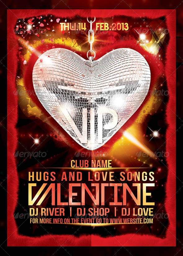 Valentine Vip Party Template - Events Flyers