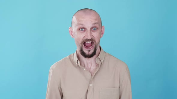 Omg Reaction Shocked Face Scared Man Yelling Gif, Stock Footage | VideoHive