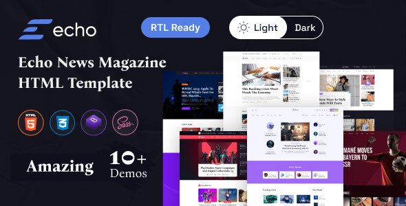 Echo - News & Magazine HTML Template