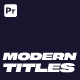 Modern Titles for Premiere Pro - VideoHive Item for Sale