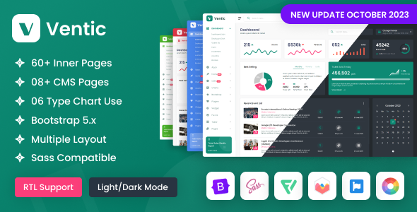 Ventic - Event Ticketing Bootstrap 5 Admin Template