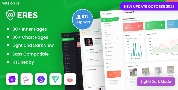 ERES - Hospital Admin Dashboard Bootstrap HTML Template