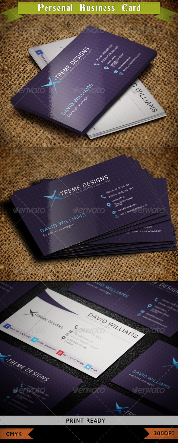 Personal Business Card - Corporate Business Cards