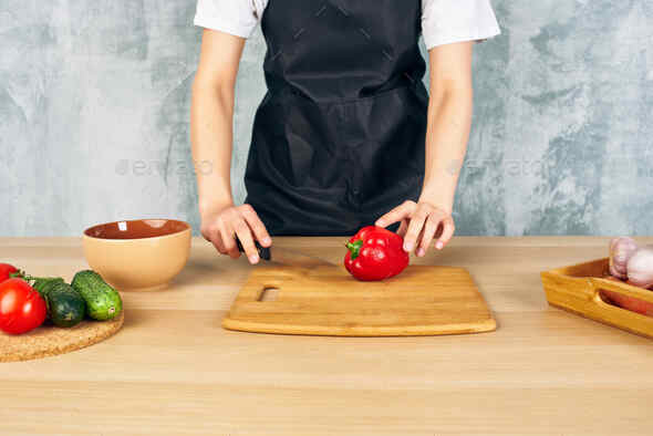 housewife Cooking healthy eating salad diet Stock Photo by shotprime