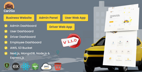 [DOWNLOAD]Car2Go - One Stop Ride Share Platform | User Web App | Driver Web App | Admin Panel (MERN)