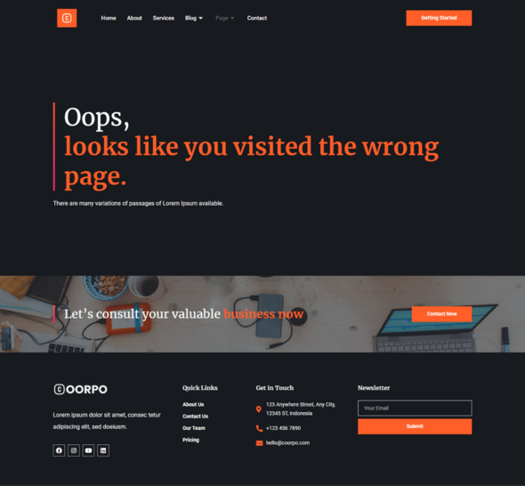 Coorpo - Business Solution & Agency Elementor Template Kit