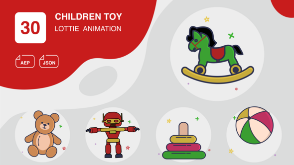 Children Toy Animated Icons | After Effects