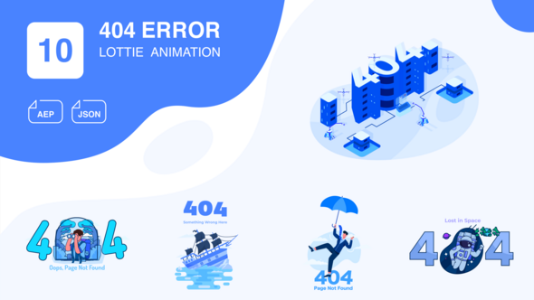 404 Error Lottie Animation | After Effects