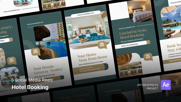 Social Media Reels - Hotel Booking After Effects Template Product Promo template preview