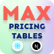 Max Pricing Tables - React Js and Next Js Version 