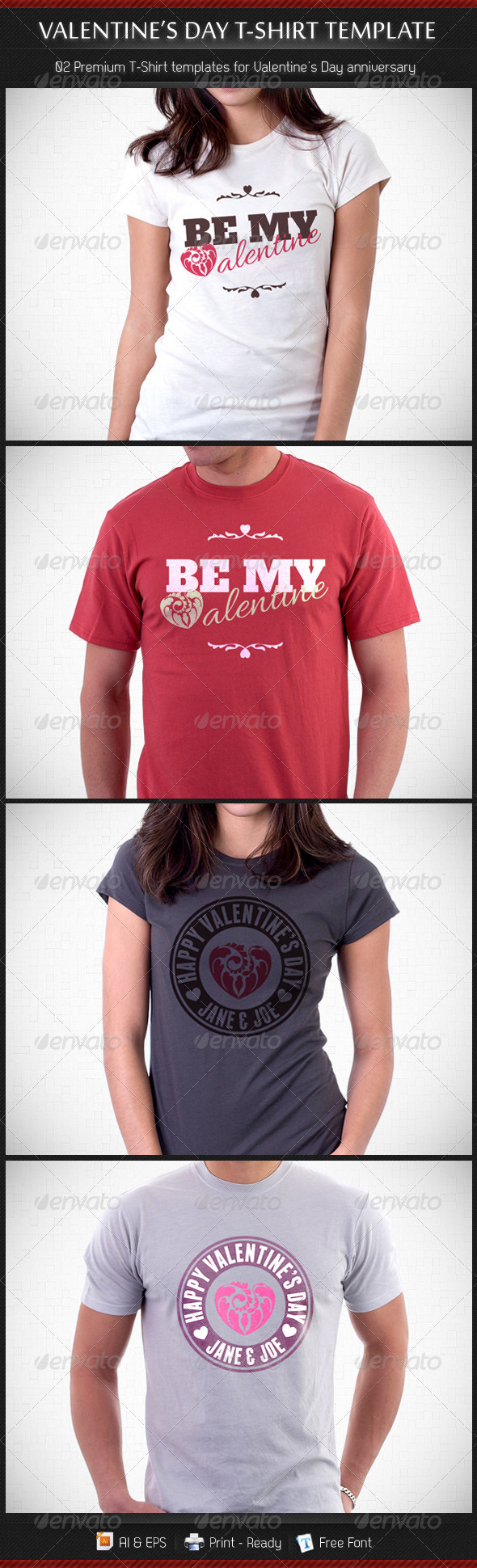 Valentine’s Day T-shirt Template - Events T-Shirts