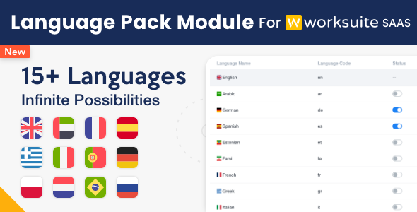Language Pack Module for Worksuite SAAS