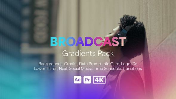 Broadcast Gradients Pack broadcast-packages template preview