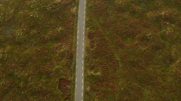 Beautiful Aerial Shot of Country Round Surrounded By Green Fields alt