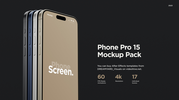 Phone Pro15 Mockup Pack Product Promo template preview