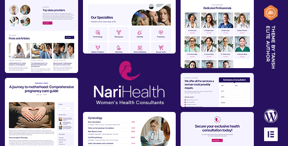 NariHealth Women’s Health Consultant WordPress Theme