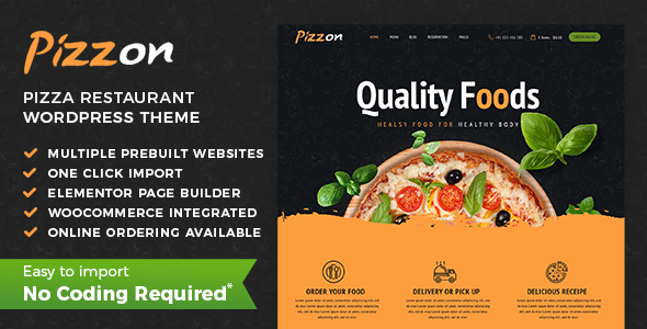Pizzon | Pizza Restaurant WordPress Theme