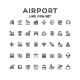 Set Line Icons of Airport