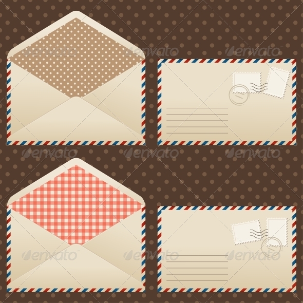 Collection of Old Vintage Envelopes. - Man-made Objects Objects