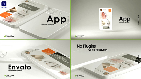 Clean App Promotion Premiere Pro template preview