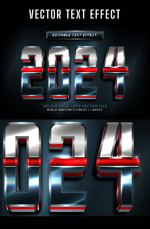 2024 Text Effect For Happy New Year