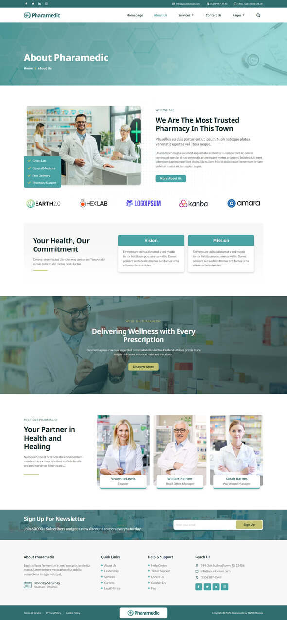 Pharamedic - Pharmacy & Medical Elementor Template Kit by TBWBthemes