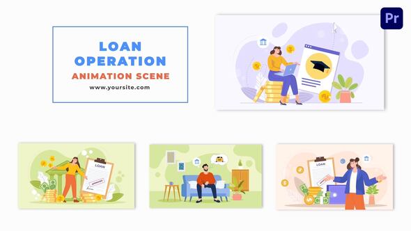Loan Review and Approval Workflow Animation Scene