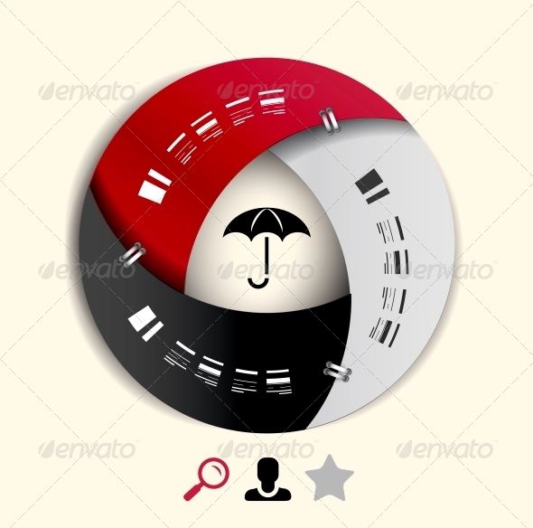 Modern Round Infographic Design Template - Web Elements Vectors