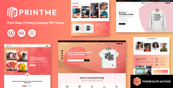 Printme - Printing Company, Design Services Theme