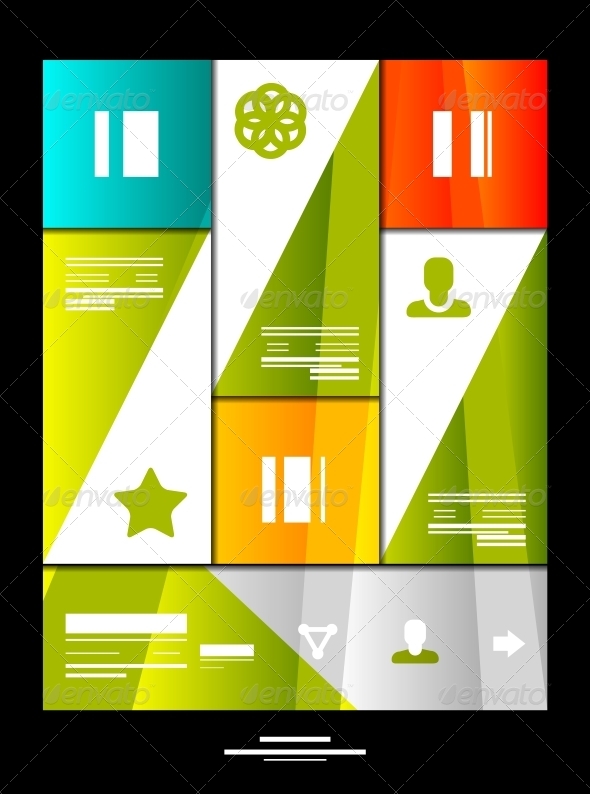 Infographic Banner Design Elements - Web Elements Vectors