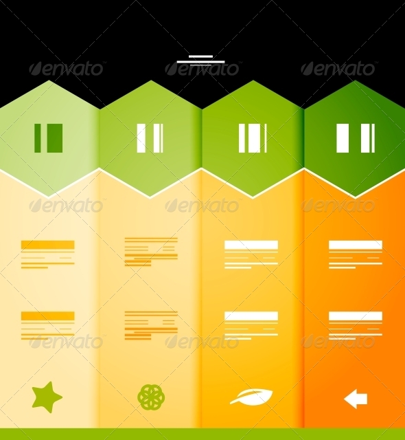 Infographic Numbered Banners - Web Technology