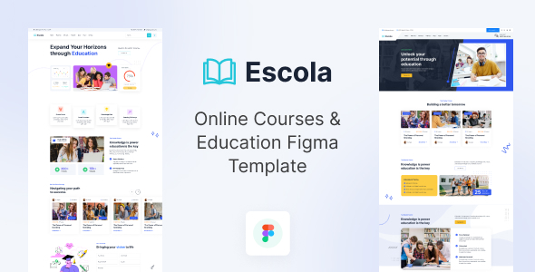 Escola – Online Courses & Education Figma Template by wowtheme7 ...