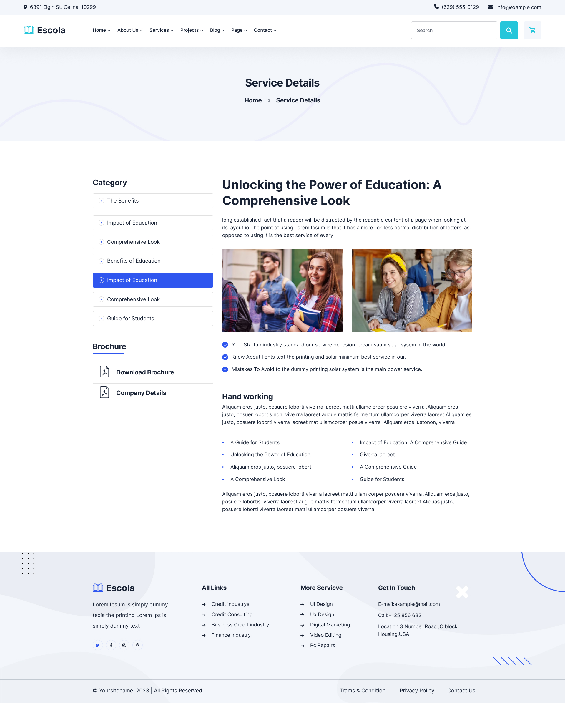 Escola – Online Courses & Education Figma Template by wowtheme7 ...
