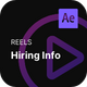 Social Media Reels - Hiring Info After Effects Template