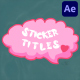 Colorful Sticker Titles for After Effects