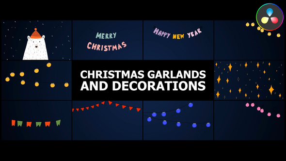 Christmas Garlands and Decorations | DaVinci Resolve