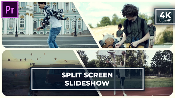 The Multiscreen Opener | Split Screen Gallery | Dynamic Intro MOGRT for Premier Pro Premiere Pro template preview