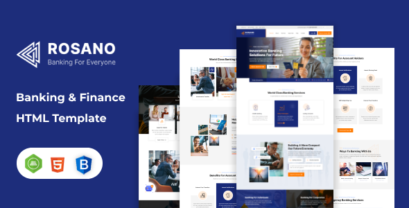 Rosano - Banking and Finance HTML Template